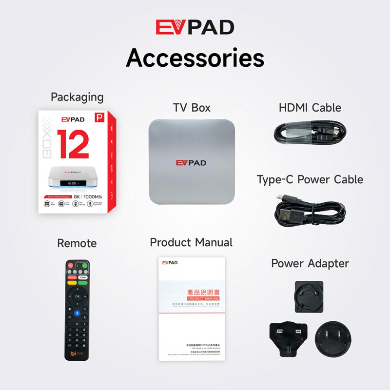 Evpad 12P 8K Android 12 Thiết Bị Chuyên Dụng Xem Truyền hình Nước Ngoài Evpad 12P 8K Android 12 Thiết Bị Chuyên Dụng Xem Truyền hình Nước Ngoài