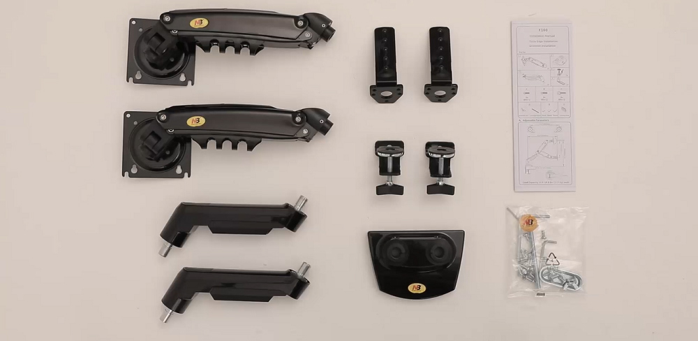 Giá Treo Hai Màn Hình Máy Tính NB F160 17-27 Inch trắng