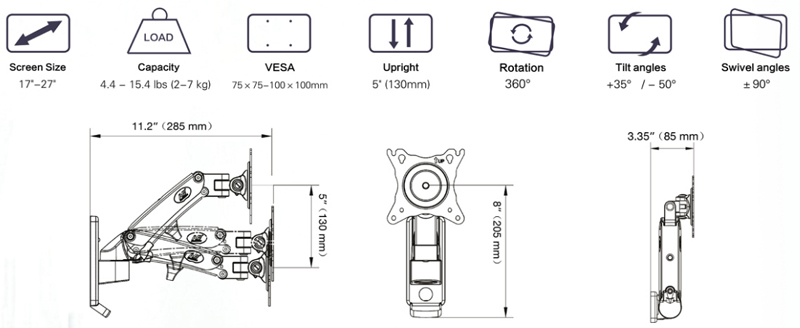 GIÁ TREO MÀN HÌNH M2 ( 17